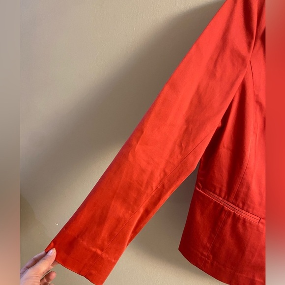 Lafayette 148 New York blazer pumpkin orange button up Sz 10 - Picture 5 of 7